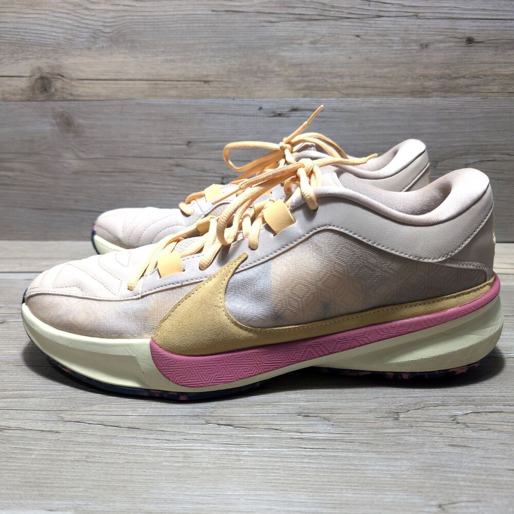 Nike Zoom Freak 5 Fossil Stone Men Basketball Shoes Sneaker DX4985 Size 12